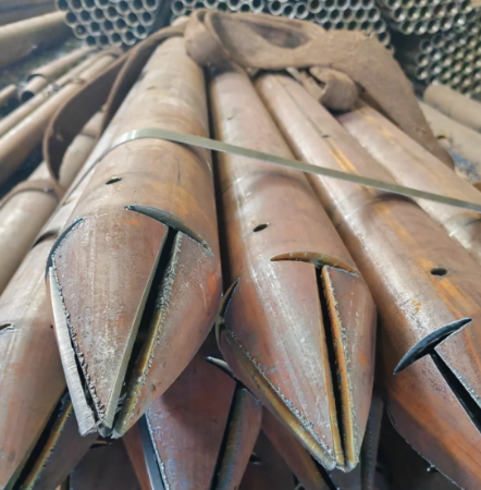 泉州出尖打孔加工无缝注浆钢花管注浆管厂家